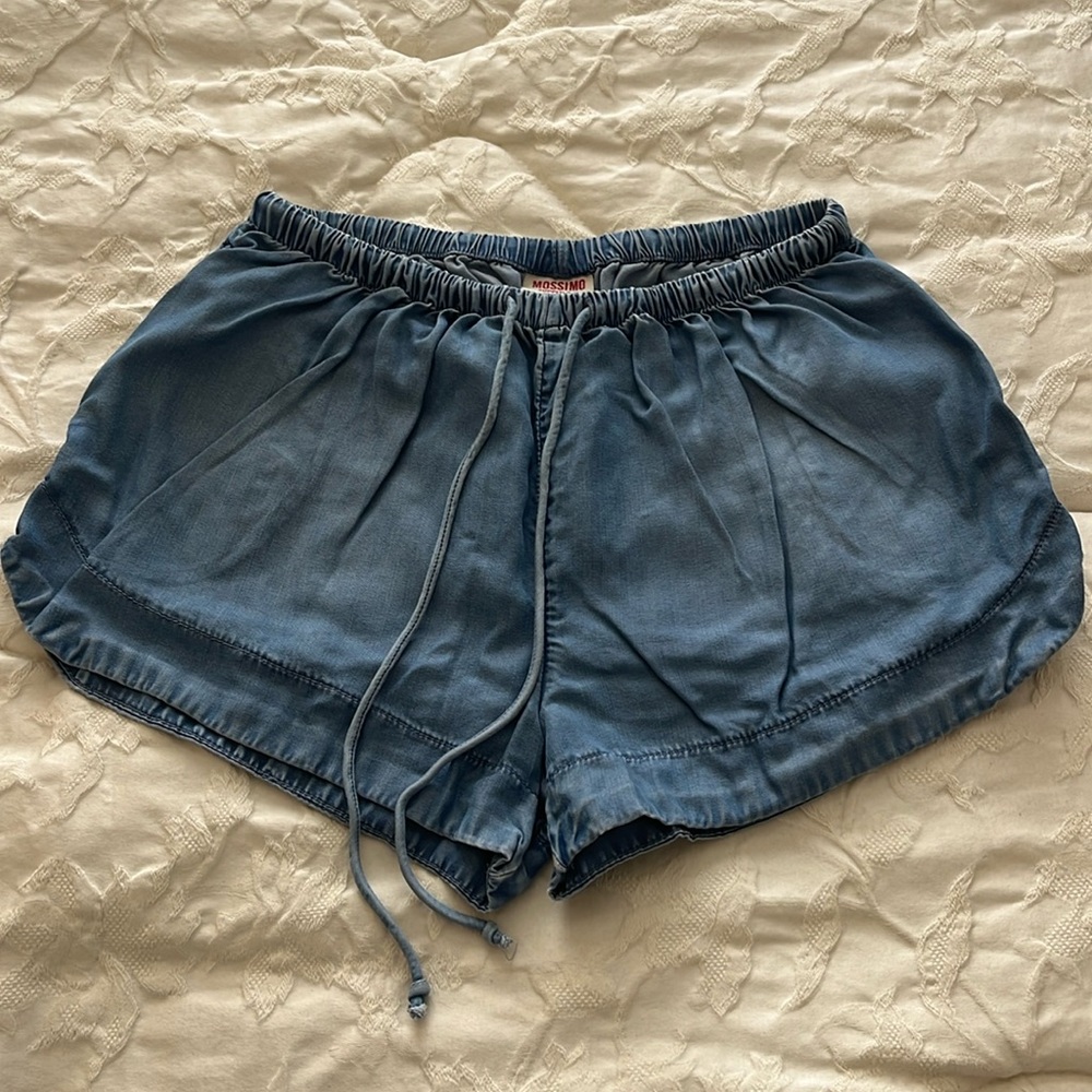 Soft flowy denim shorts
